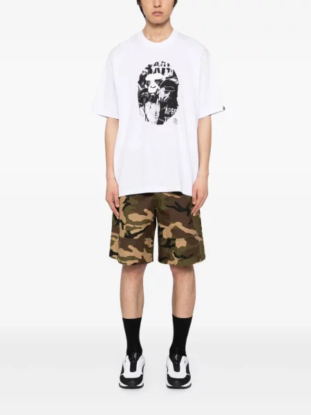 Tricou A Bathing Ape® cu imagine alb