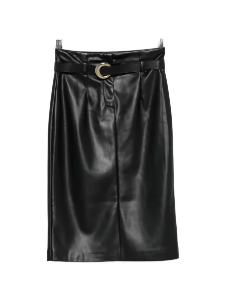 Cu centură fustă din piele Imperial negru