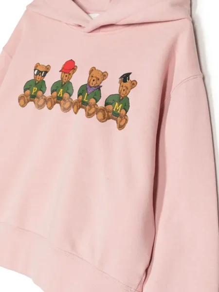 Dětska mikina s kapucí Palm Angels růžová