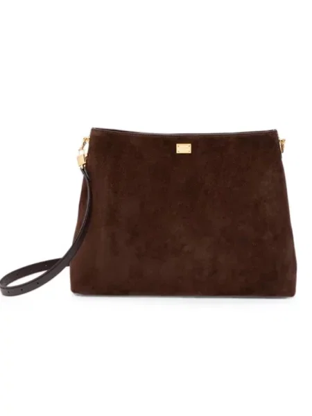 Torebka Dolce And Gabbana skórzana brązowa