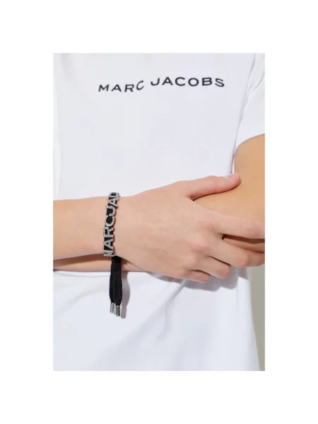 Bransoletka Marc Jacobs zamszowa z logo czarna