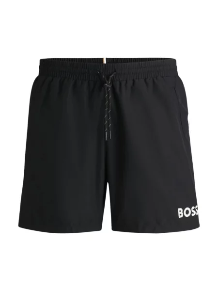 Kąpielówki z lamówką w kontrastowym kolorze model STARFISH Boss czarne