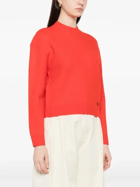 Pulover A.p.c. cu decolteu rotund roșu