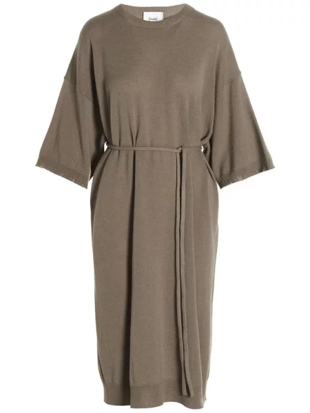 Rochie maxi Nude tricotate lungă de costum