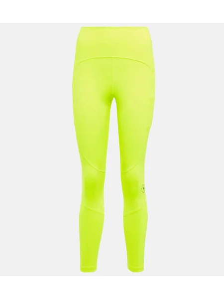 Legginsy Adidas By Stella Mccartney z wysoką talią żółte