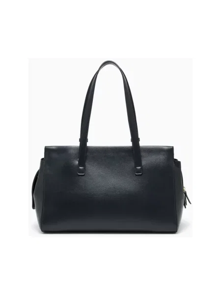 Armani Exchange torebka shopper z imitacji skóry czarna