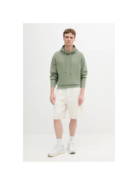 Bluza z kapturem Gant z kapturem z logo zielona