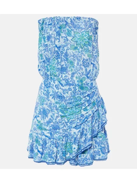 Rochie Poupette St Barth cu imagine albastru