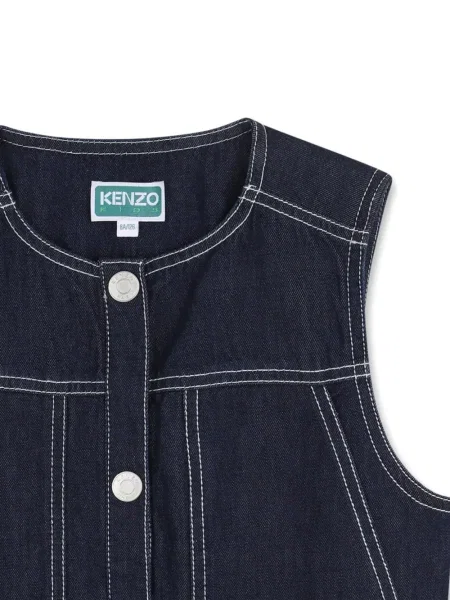 Dětska džínová vesta Kenzo modrá