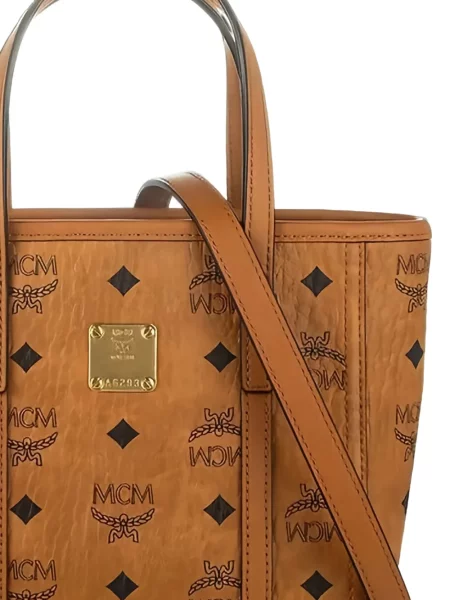 Geantă shopper Mcm cu imagine maro