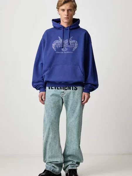 Vetements Embroidered Logo blugi regular pentru bărbați