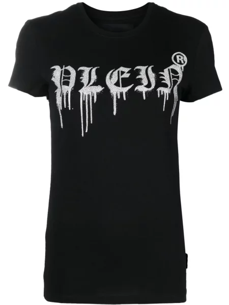 Tricou Philipp Plein cu imagine cu decolteu rotund negru