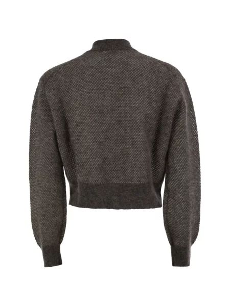 Cardigan Brunello Cucinelli ajurat gri