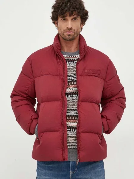 Kurtka pikowana z naszywkami z logo model ‘NEW YORK’ Tommy Hilfiger czerwona