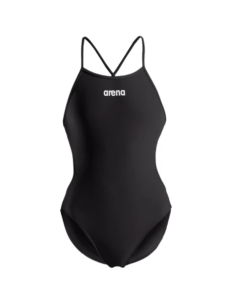 ARENA Costum de baie întreg TIE BACK SOLID negru alb