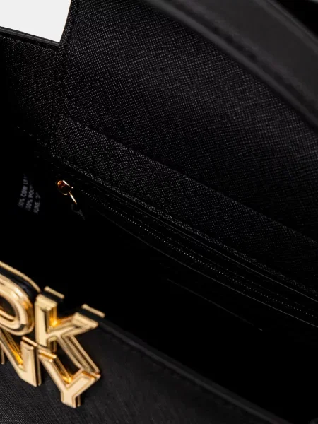 Шкіряна сумочка Dkny FOSTER чорний