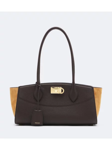 Geantă Ferragamo din piele maro