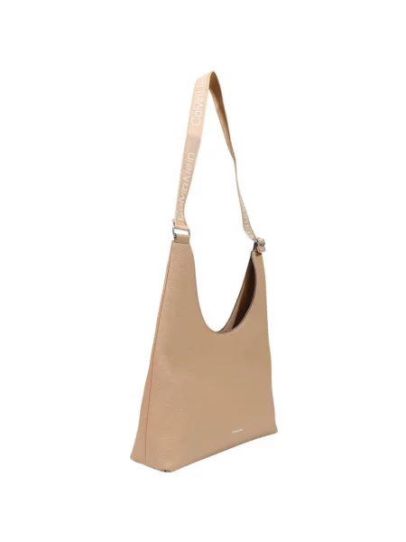 Calvin Klein Geantă Webbing Adj Strap Large Shoulder bej