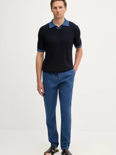 Tommy Hilfiger pantaloni pentru bărbați cu amestec de in