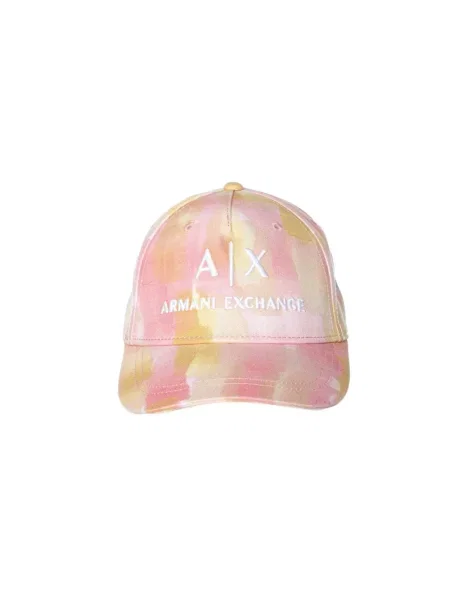 Čepice Armani Exchange s vázáním s autogramem růžový