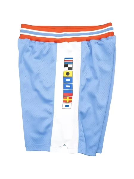 Csíkos rövidnadrág Mitchell & Ness autogrammal kék