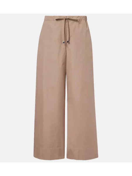 Pantaloni 's Max Mara din poplin bej
