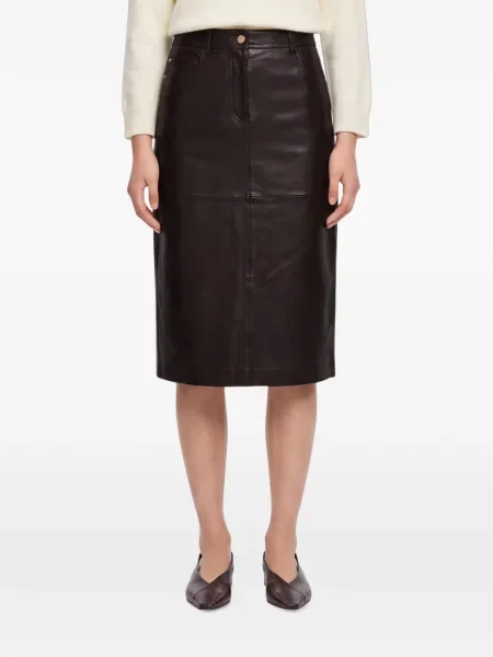 Fustă din piele 's Max Mara maro