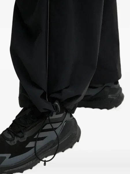 Pantaloni Adidas cu glugă cu dungi alergare negru