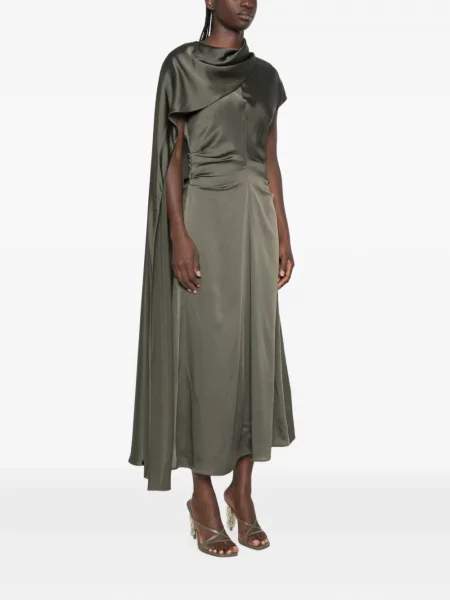 Rochie midi Simkhai asimetrică drapată verde
