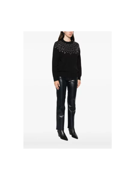Dzianinowy sweter Alpha Studio z ćwiekami czarny