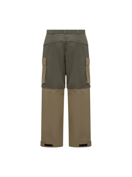 Spodnie cargo Moncler zielone