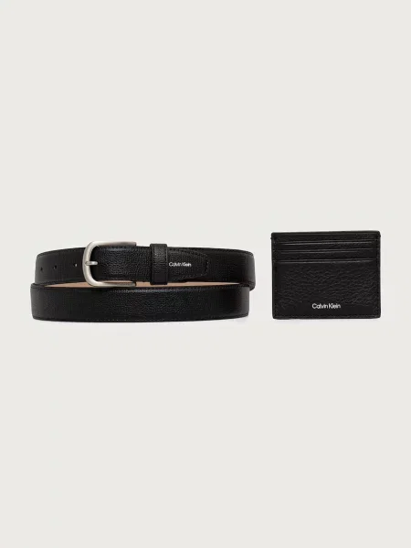 Calvin Klein curea pentru bărbați din piele negru