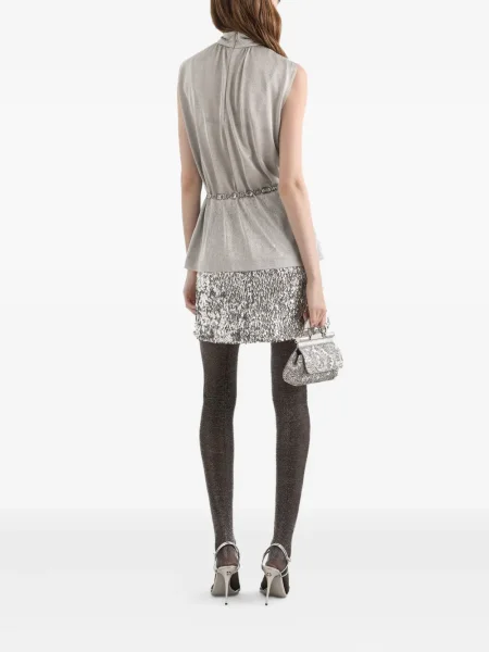 Top Dolce & Gabbana din jerseu gri