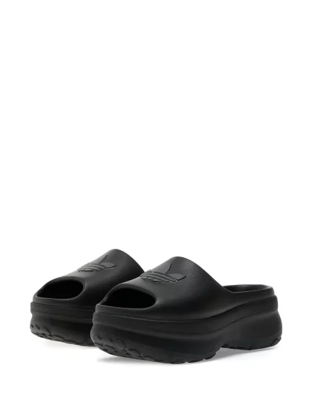 Papuci Adidas din piele de căprioară cu platformă verde