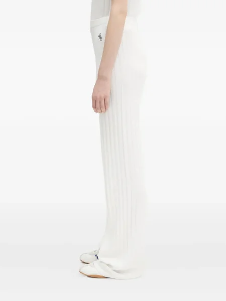 Pantaloni Sporty & Rich tricotate alb