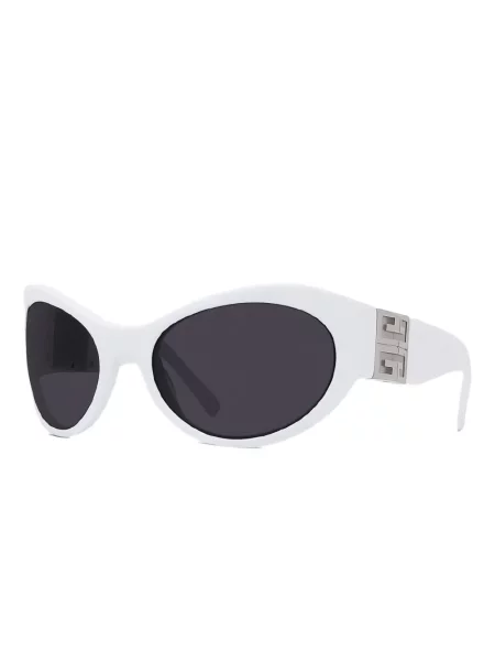 Ochelari de soare ovali Givenchy Eyewear alb