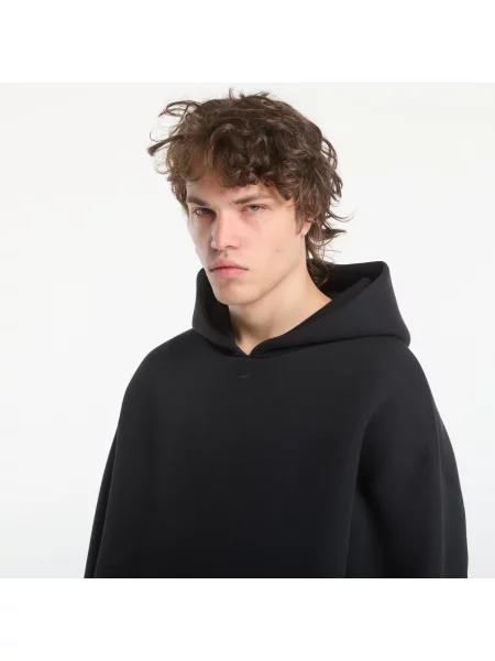 Hanorac cu glugă Nike din fleece negru