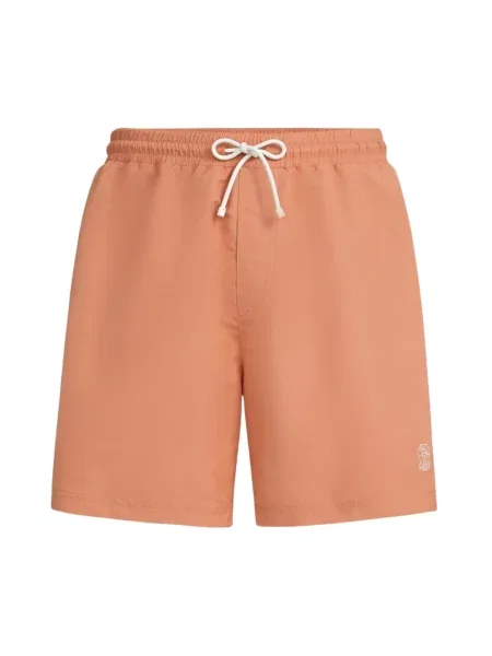 Kąpielówki Brunello Cucinelli z autografem pomarańczowe