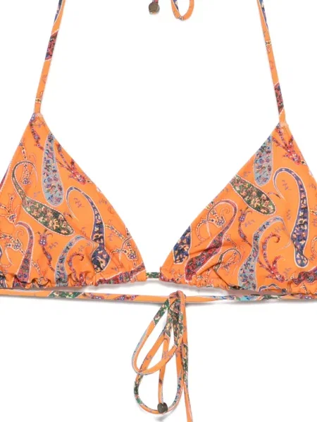 Bikini Etro cu imagine cu model paisley portocaliu
