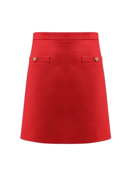 Spódnica mini Valentino wełniana czerwona