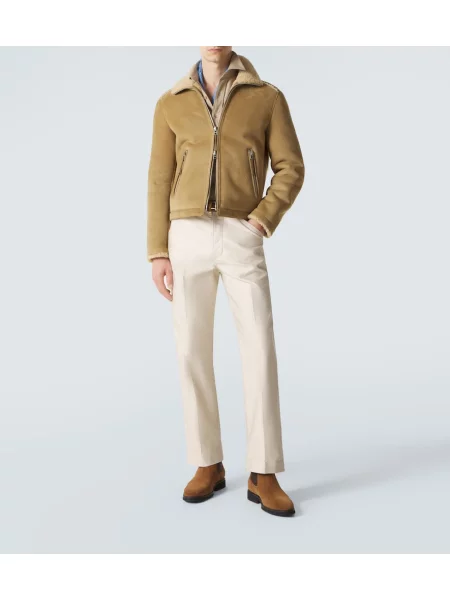Geanta de piele Tom Ford maro