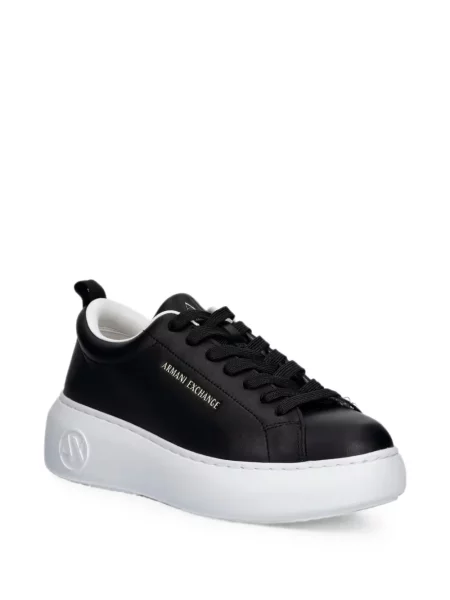 Sneakerși Armani Exchange cu platformă cu imagine negru