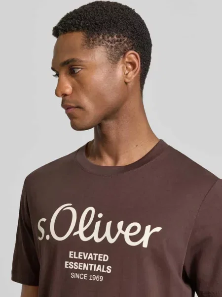 T-shirt o kroju regular fit z czystej bawełny S.oliver Red Label