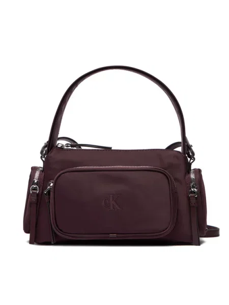 Ročna torba Calvin Klein Pocket Nylon Bag W/ Strap Bordo rdeča