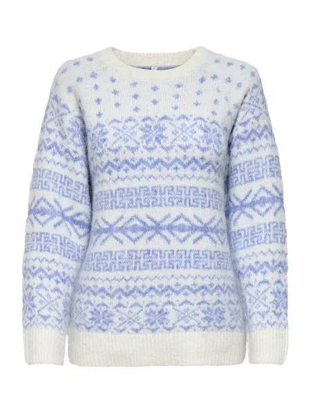 ONLY Pulover Xmas Nordic celest albastru