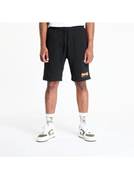 Pantaloni scurți Thrasher Flame P.E. Shorts Black S negru