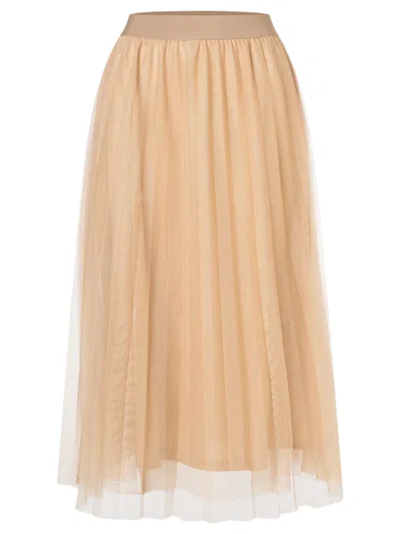 MORE & MORE Fustă cappuccino maro