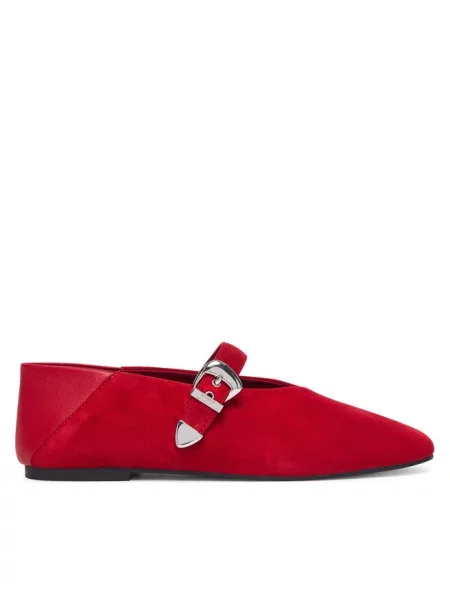 Baleriny Tommy Jeans czerwone