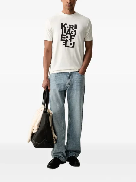 Tricou Karl Lagerfeld cu imagine alb
