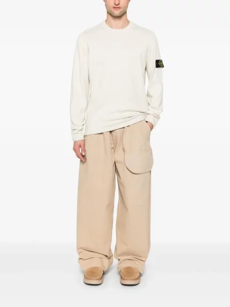 Pulover Stone Island cu strasuri alb